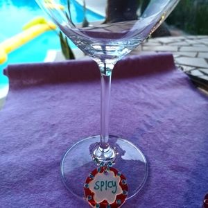 Wine glass marker hand made